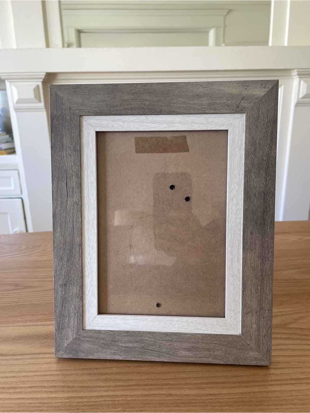 Classic Two-Tone Wood Picture Frame - Gray & White
